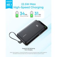 Anker Zolo Power Bank 20000mAh 22.5W USB-C kabl (crni) - Slika 3